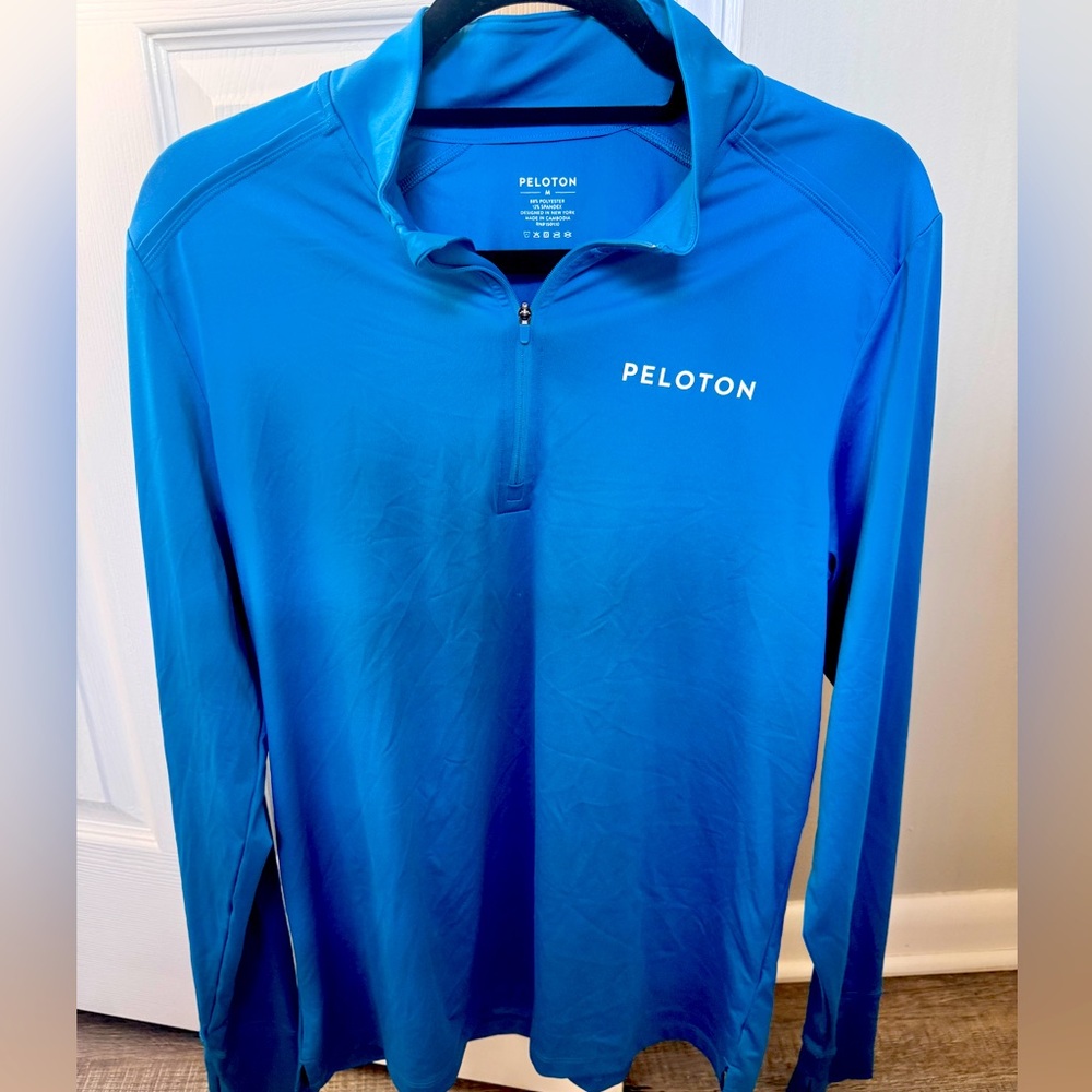 Peloton ¼ zip sport pullover. Blue Medium- Like New!